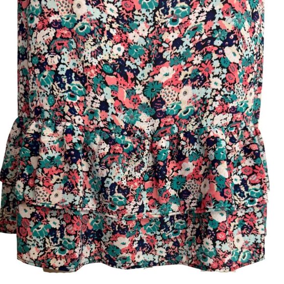C Floral Sleeveless With Tiered Layered Hem Size L - Picture 7 of 11